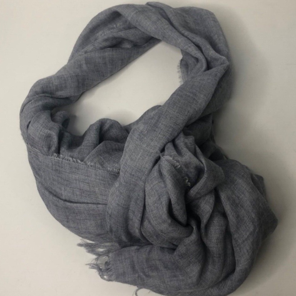 NWT J Crew Blue Scarf Italy 74viscose/15wool/11cashmere 31x78